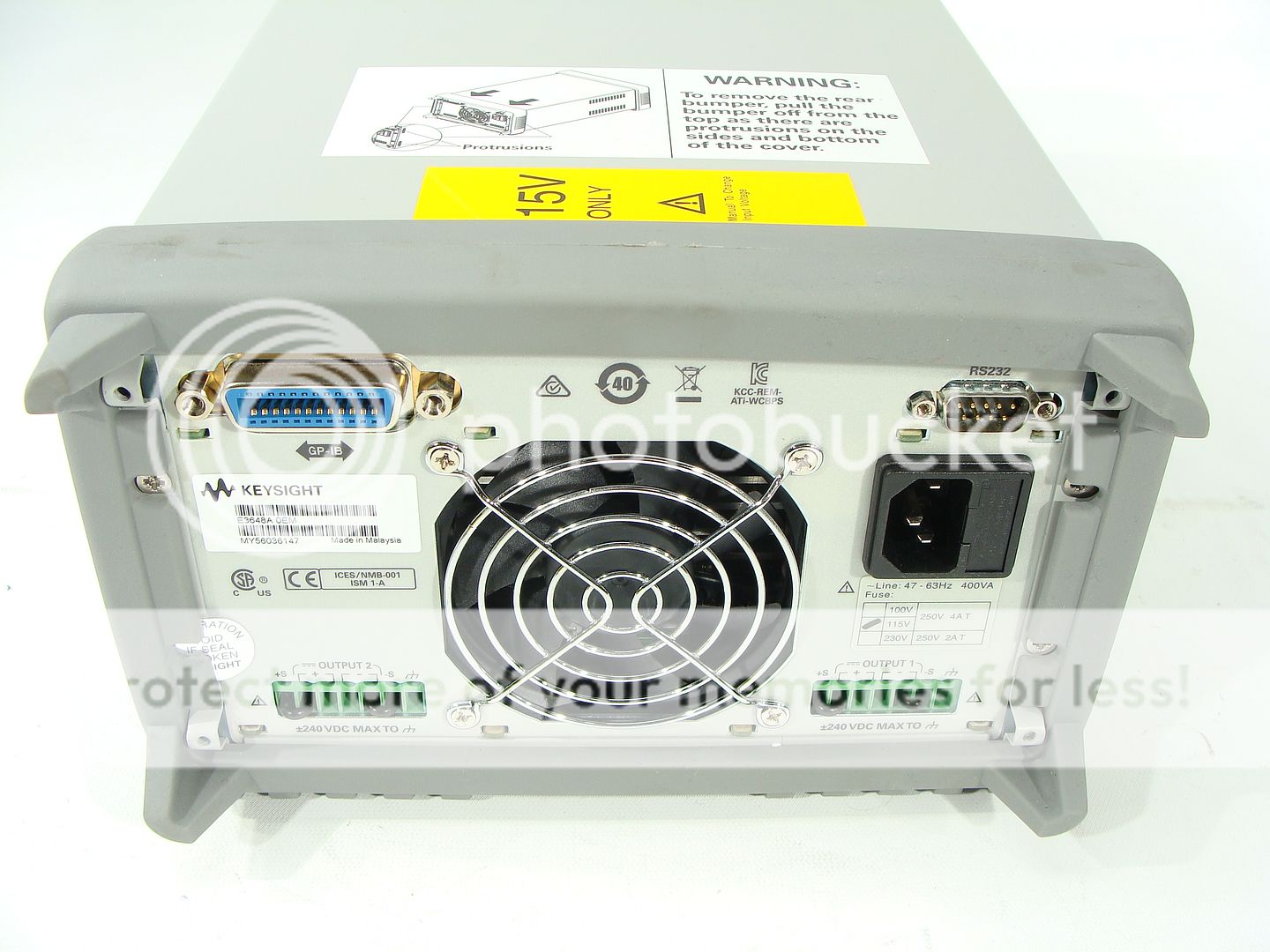 Keysight / Agilent E3648A 100W Dual Output Power Supply Two 8V, 5A or